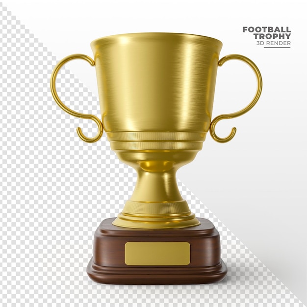 PSD troféu de ouro em renderização 3d realista