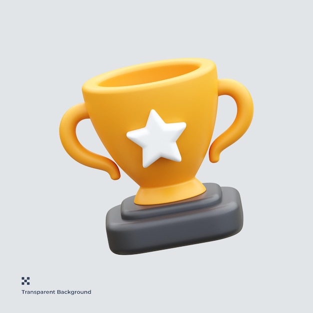 PSD troféu ilustração 3d