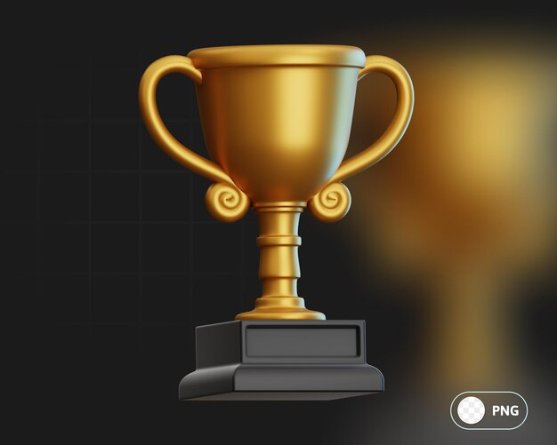 PSD troféu ilustração 3d