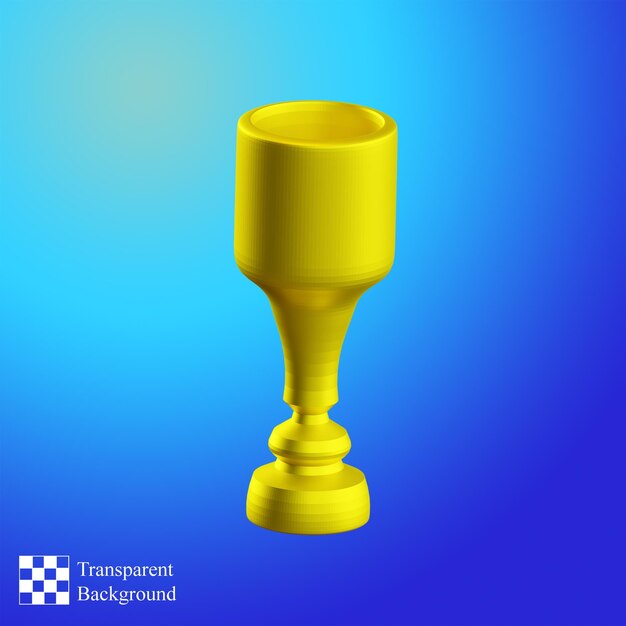 PSD troféu ilustração 3d