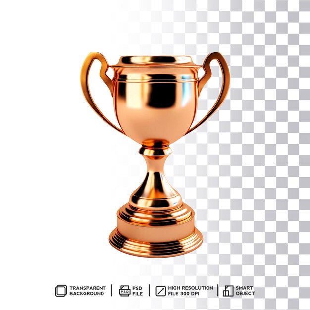 PSD troféu real bronze transparente