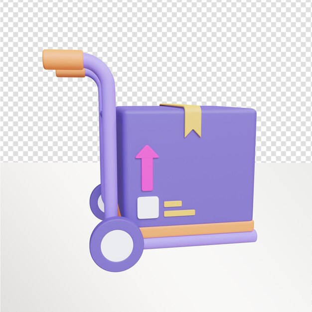 Trolley-symbol 3d-rendering