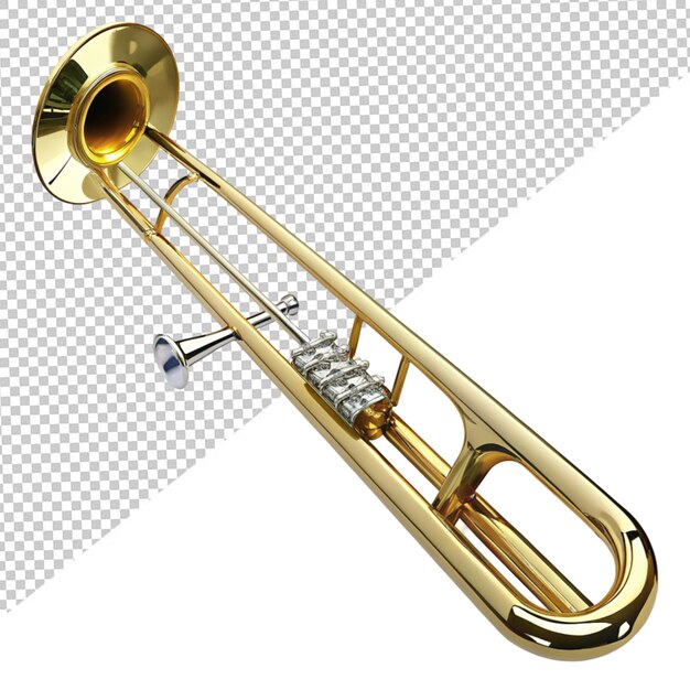 PSD trombone em fundo transparente