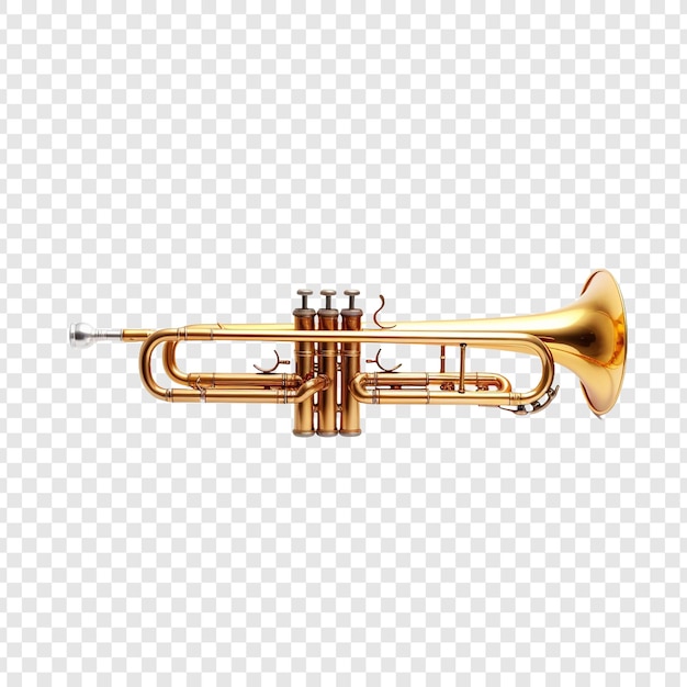 PSD trombone isolado em fundo transparente