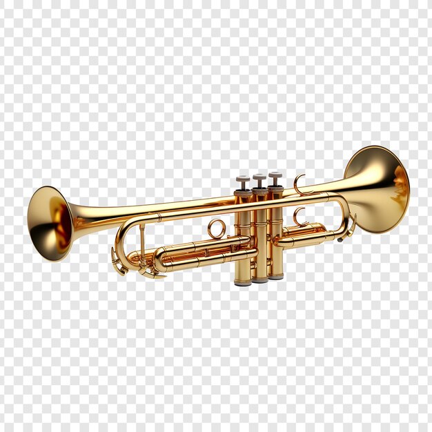 PSD trombone isolé sur fond transparent