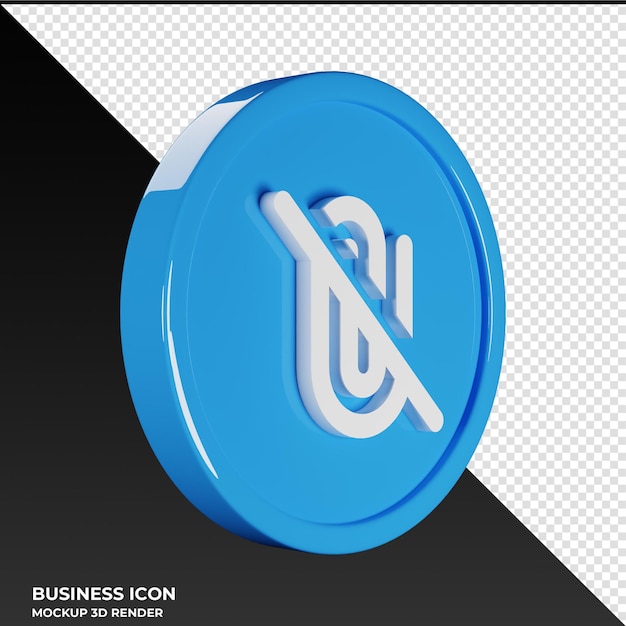 Trombone Slash 2 Business Icon Illustration de rendu 3D