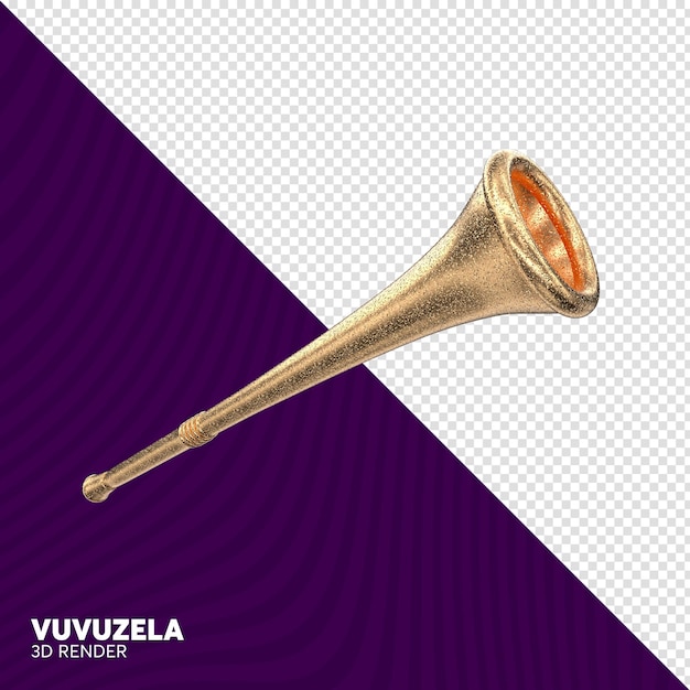 PSD trompete vuvuzela isolado renderização em 3d