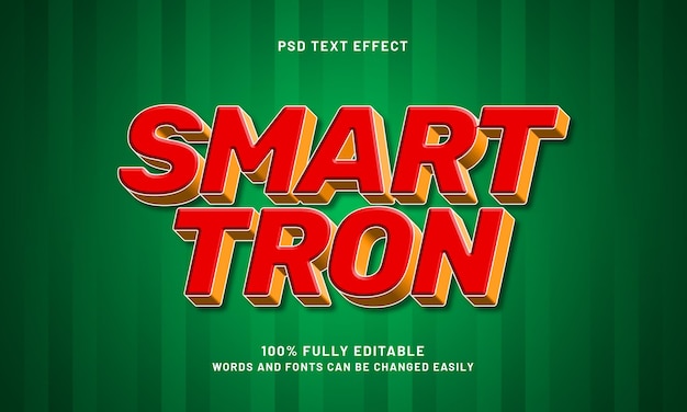 tron effet de texte modifiable intelligent avec un style de texte intelligent et robot