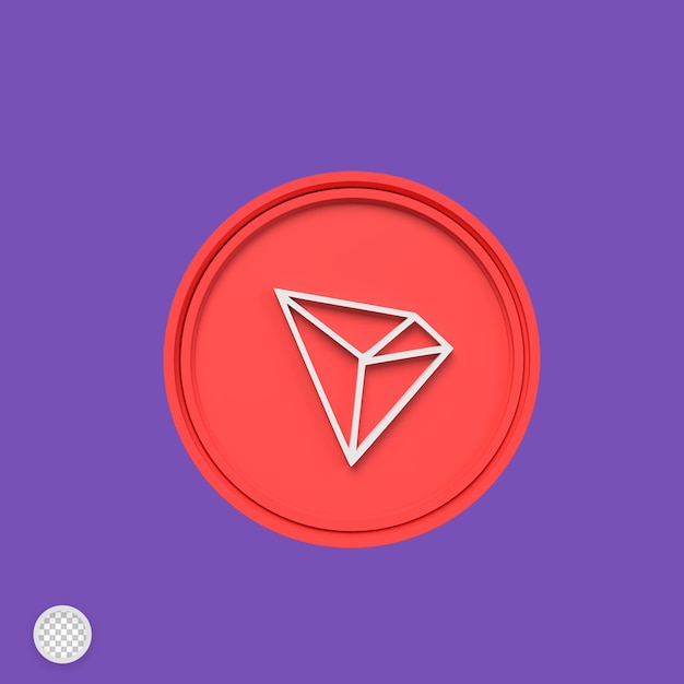 Tron Kryptowährung 3D-Darstellung
