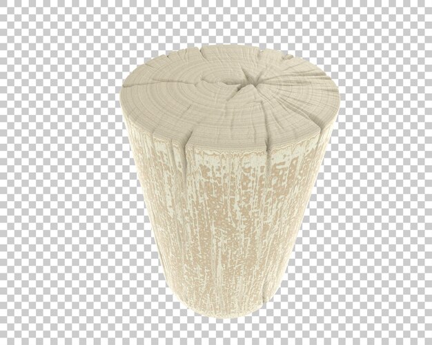 El tronco del árbol aislado en el fondo Ilustración de renderización 3D