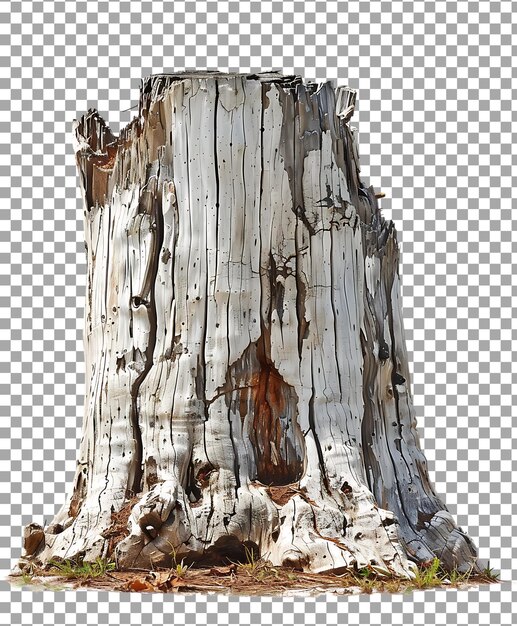 El tronco del árbol aislado sobre un fondo transparente