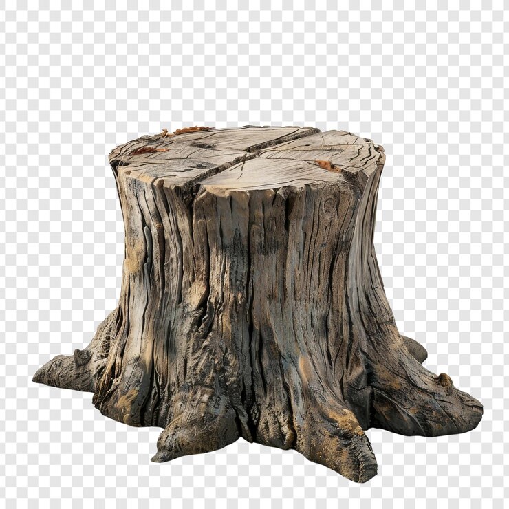 PSD el tronco del árbol con la cima plana