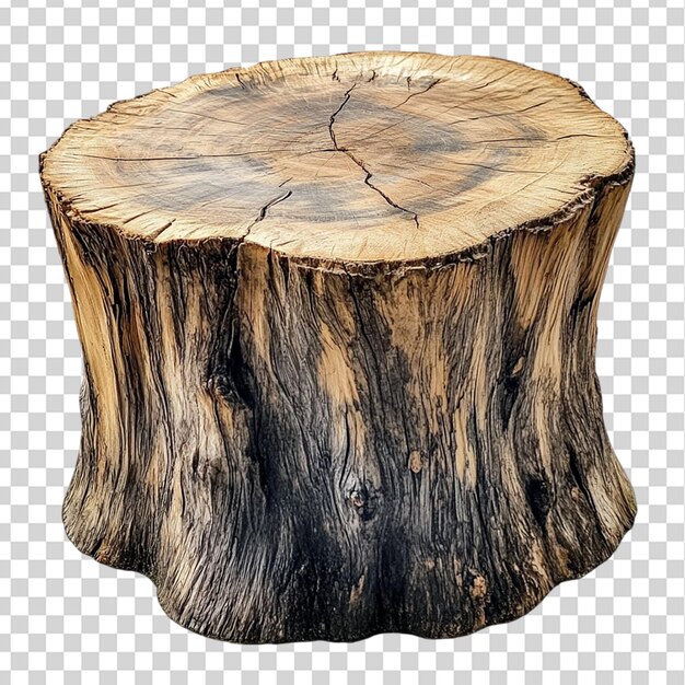 tronco de árbol de madera tronco de madera en fondo transparente recorte aislado en fondo transparente