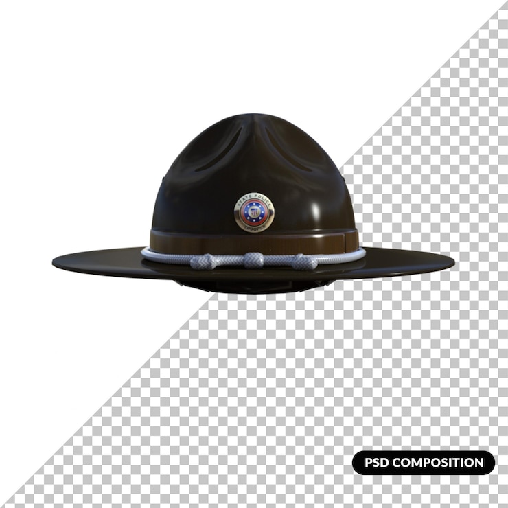 PSD trooper hat isolado renderização em 3d