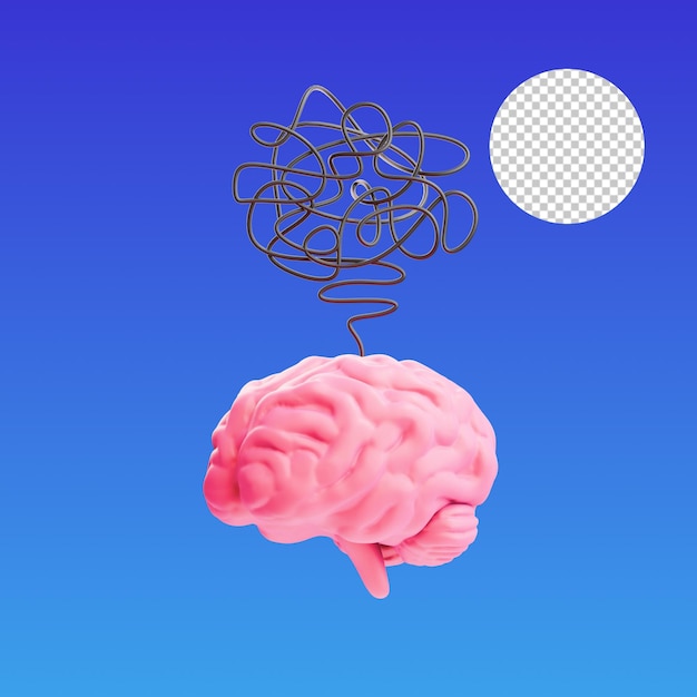 trop réfléchir, illustration 3d