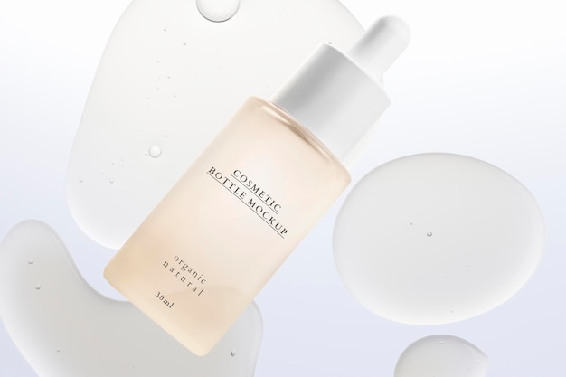 Tropffflaschen-Mockup-PSD-Produktenverpackung für Schönheit und Hautpflege