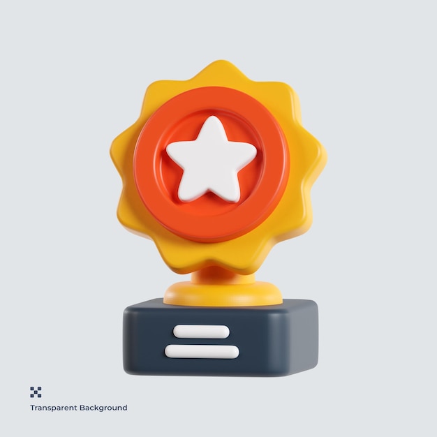 Trophäe 3D-Symbol Illustration