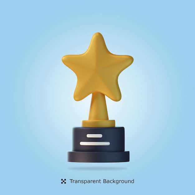 Trophäe 3D-Symbol Illustration