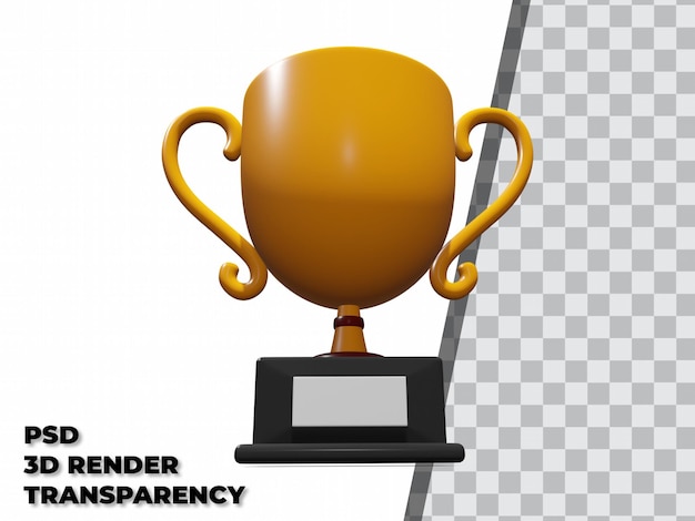 Trophée 3d Avec Transparence Rendu Modélisation Premium Psd