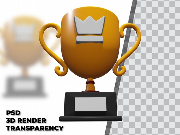 Trophée 3d Avec Transparence Rendu Modélisation Premium Psd