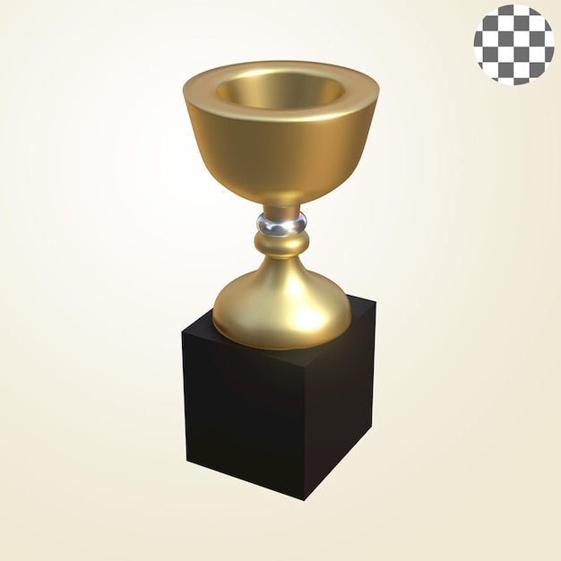 PSD trophée du championnat illustration 3d