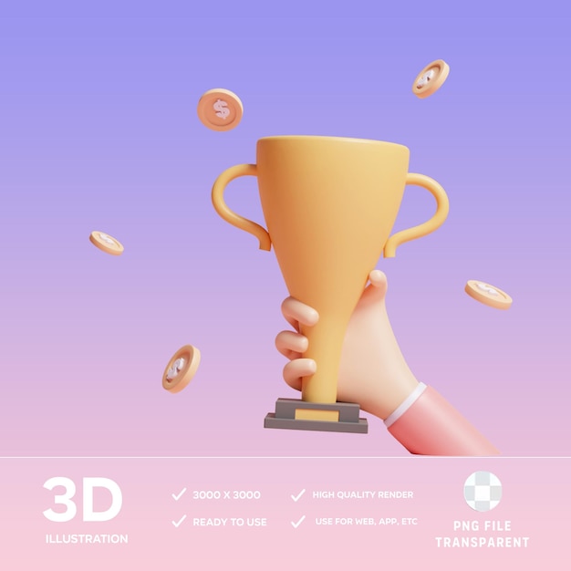 Trophée du PSD illustration 3D