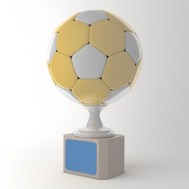 Trophée de football côté droit