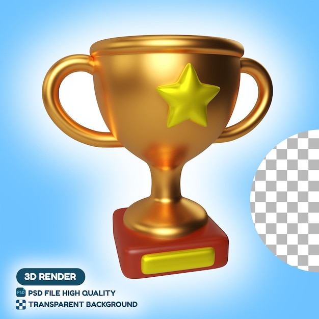 Trophée Icône Illustration 3d