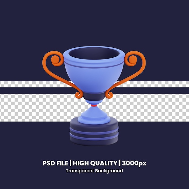 PSD trophée de l'illustration 3d