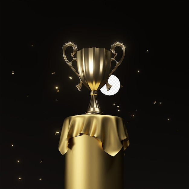 Trophée D'or Du Championnat Prix Sportif Concept De Succès Et De Réalisation