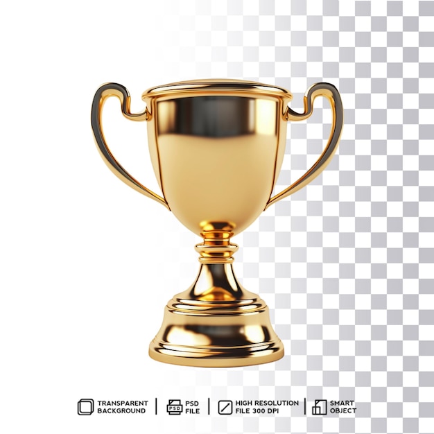 PSD trophée d'or premium avec transparence