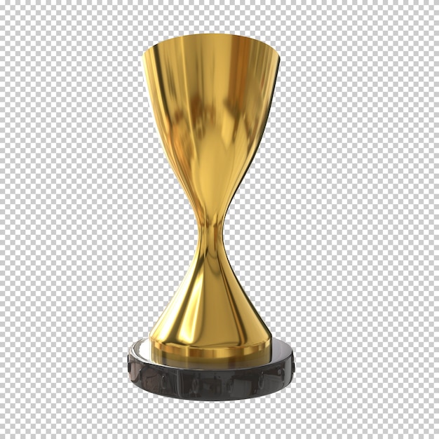 Trophée D'or Réaliste 3d, Illustration 3d De La Coupe D'or Pour Le Prix, Cadeau Pour Les Gagnants