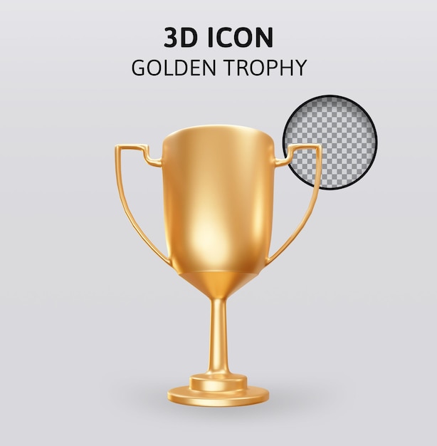 Trophée d'or rendu 3d illustration