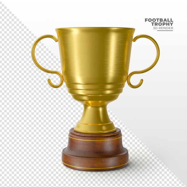 Trophée d'or en rendu 3d réaliste
