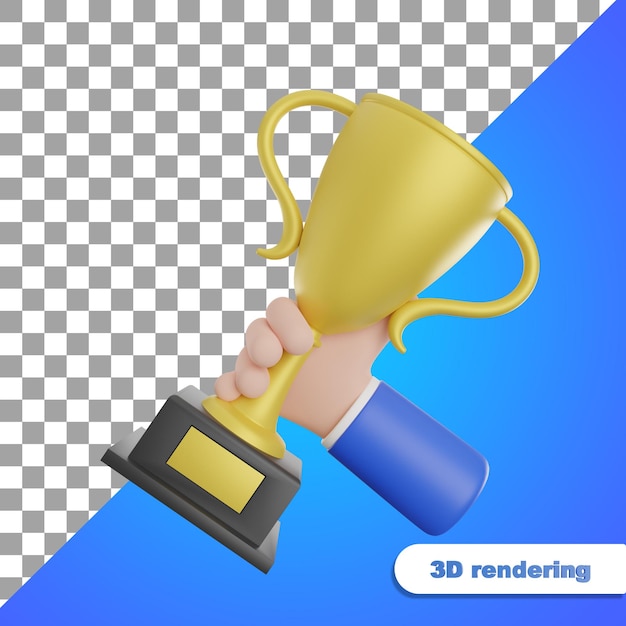 trophée or rendu 3d.