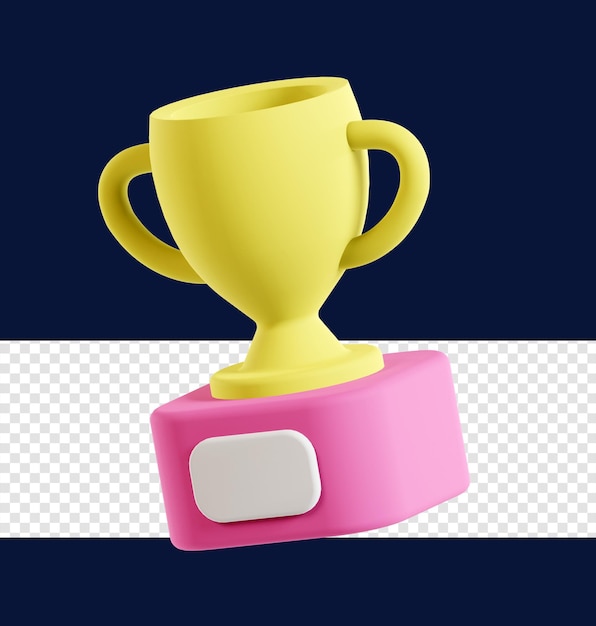 Trophée pour l'illustration de l'icône 3D du gagnant