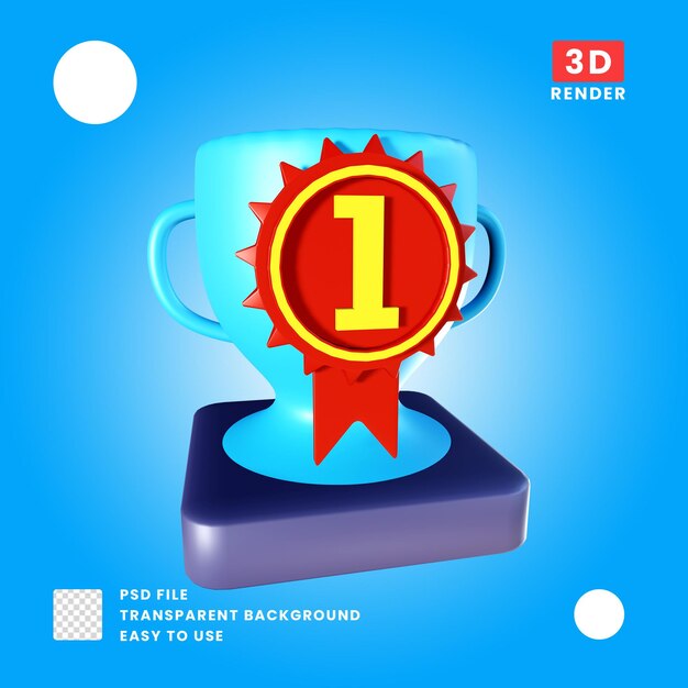 PSD trophée de rendu 3d