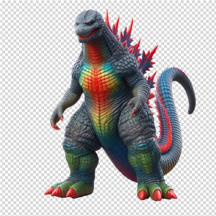 PSD tropicalmente terrible un animal de colores renderizado en 3d