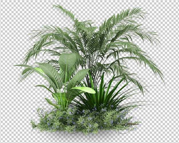 tropische palmblätter isoliertes modelldesign