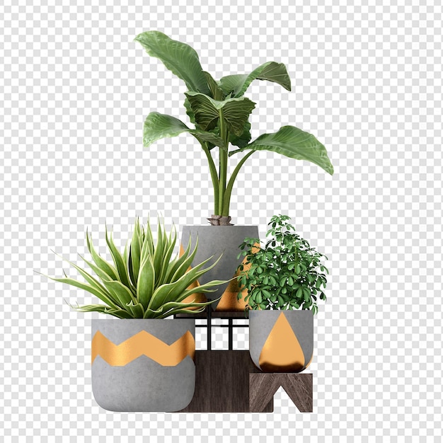 Tropische Pflanzen in 3D-Rendering