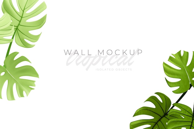 Tropischer und sommerlicher hintergrund mockup