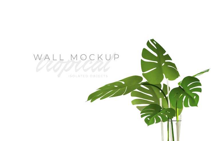 PSD tropischer und sommerlicher hintergrund mockup