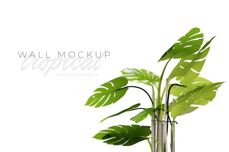 PSD tropischer und sommerlicher hintergrund mockup
