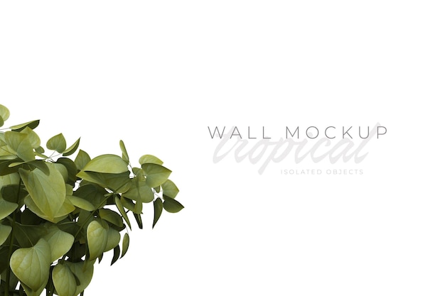 Tropischer und sommerlicher hintergrund mockup