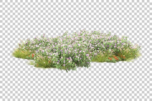 Tropischer Wald isoliert auf transparentem Hintergrund 3D-Darstellung
