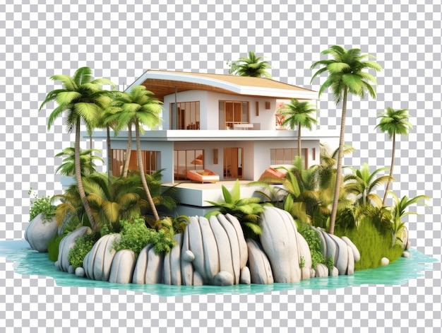 Tropisches Haus png