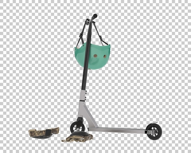 PSD trottinette isolée sur fond transparent illustration du rendu 3d