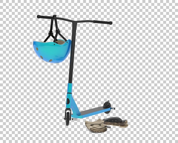 Trottinette Isolée Sur Fond Transparent Illustration Du Rendu 3d