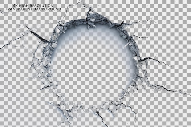 Trou Rond Déchiqueté Sur Fond Transparent