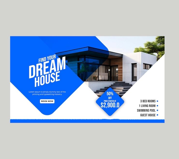 PSD trouvez la maison de vos rêves une maison de luxe moderne à vendre